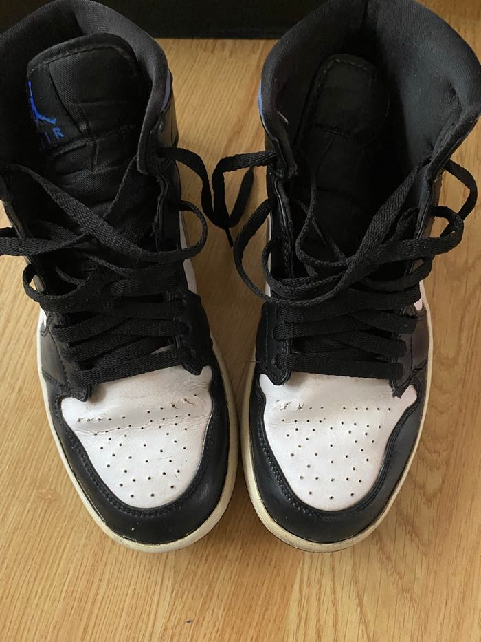 Nike air Jordan 1 mid White/ racer blue black - photo numéro 7