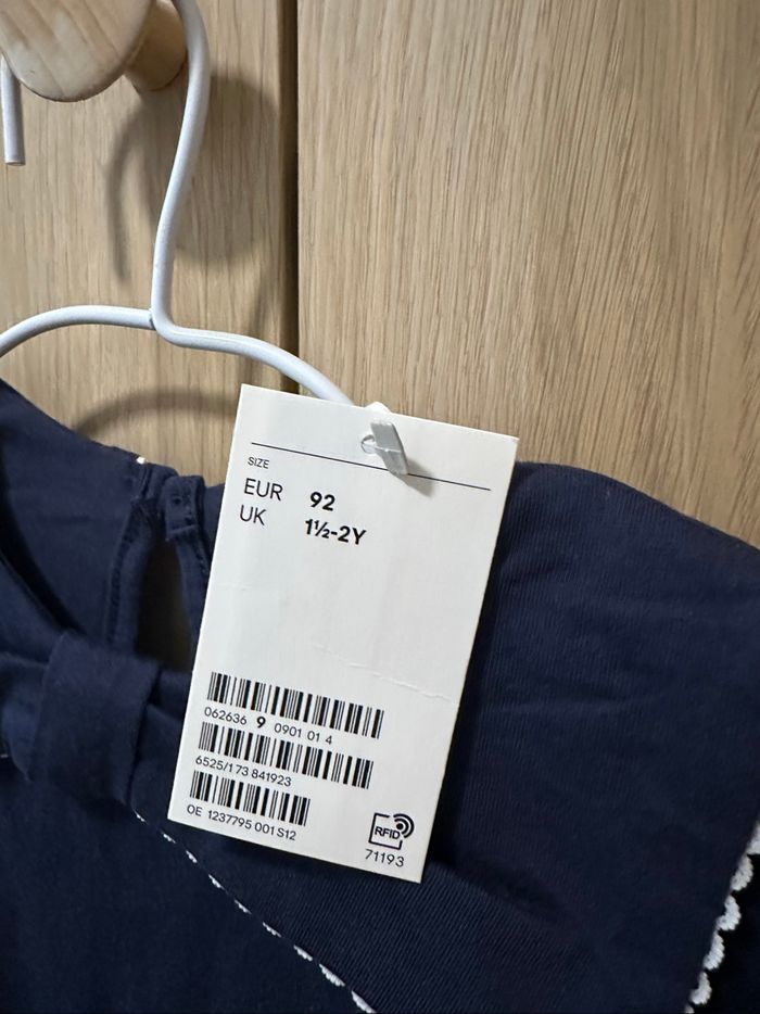 Robe bleu marine neuve 92cm H&M - photo numéro 3