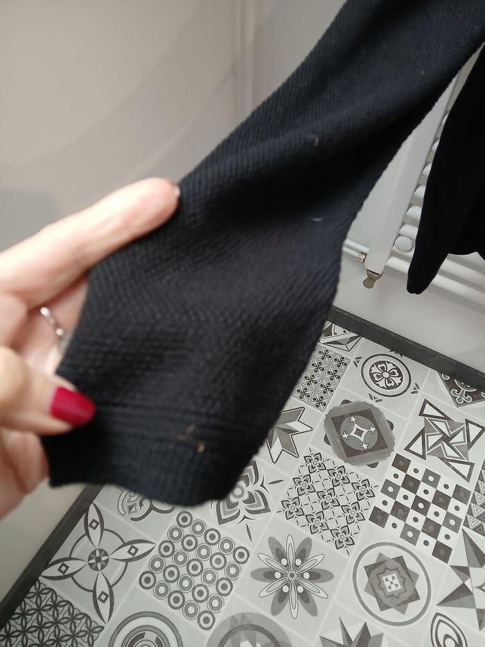 Fin pull col dentelle  blanc - photo numéro 3