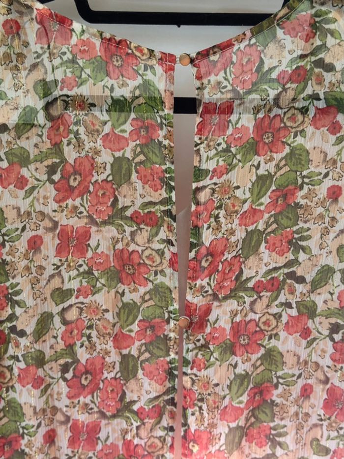 Combishort fleuri corail Nafnaf taille 38 - photo numéro 8