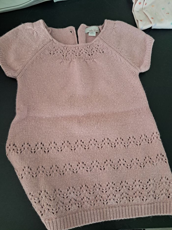 Robe hiver mila blue vieux rose 18 mois