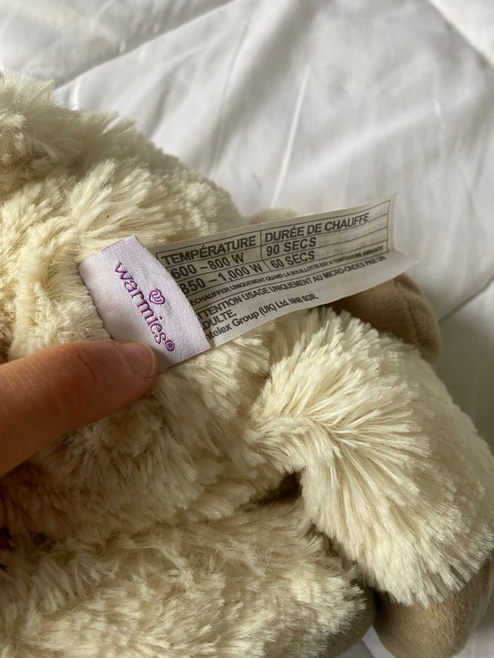 Peluche bouillotte mouton Warmies au Micro-ondes - photo numéro 2