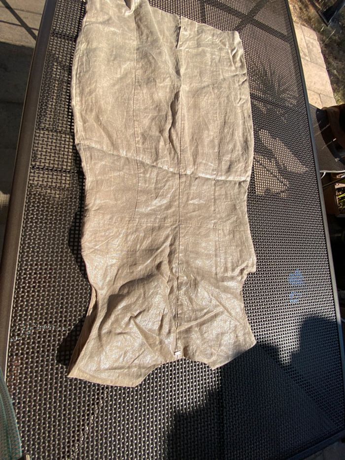 Belle robe  IKKS  lin et soie beige doré 42 - photo numéro 17