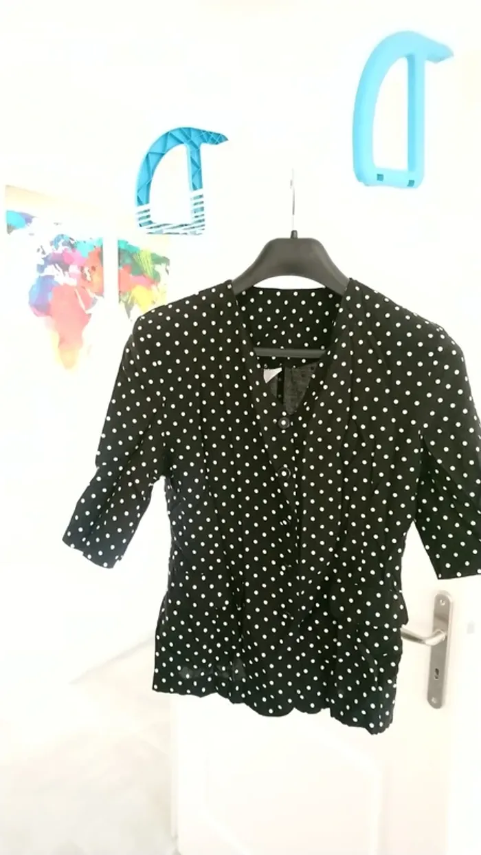 Chemisier à pois vintage