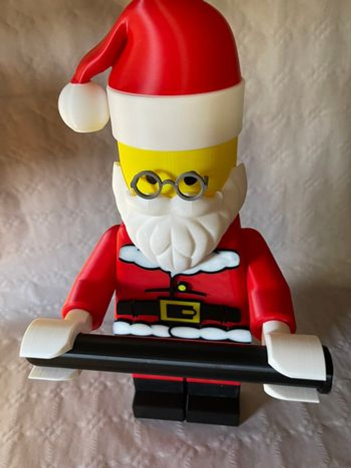 Porte-Papier Toilette Style Lego Père Noel – Déco Fun & Originale Salle de Bain - photo numéro 4
