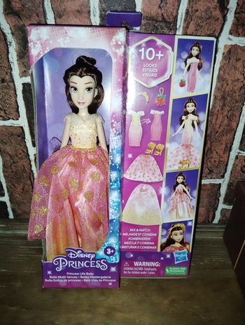 Coffret poupée Disney la belle et la bête avec accessoires 