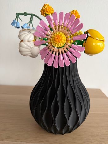 Vase idéal fleurs lego botanicals avec support de tiges 3D