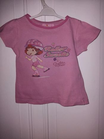 Tee-shirt rose charlottes aux fraises