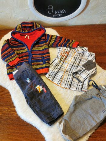 Lot 9 mois garçon automne hiver