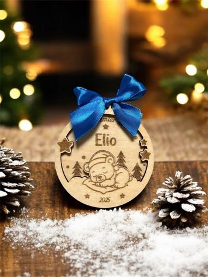 Boule de Noël en bois - photo numéro 4