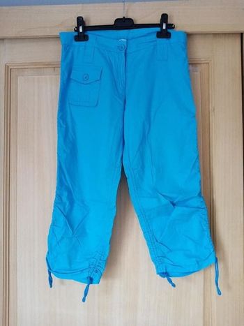 pantacourt bleu turquoise femme M = 38
