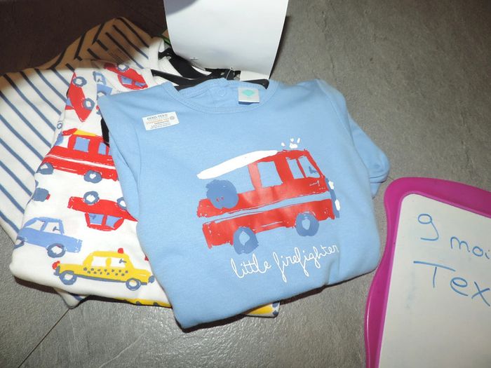 3 pyjamas tex taille 9 mois neuf - photo numéro 2