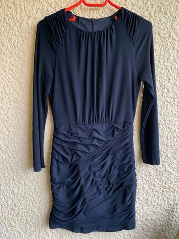 Robe noire drapée Zara Basic taille 38