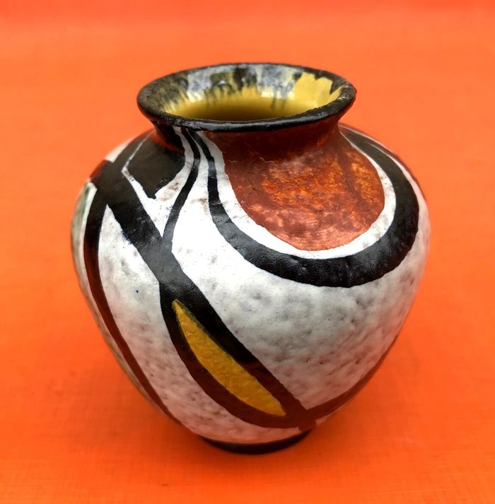 Années 1950 Vase Milano dans le style Ruscha Décor géométrique - photo numéro 2