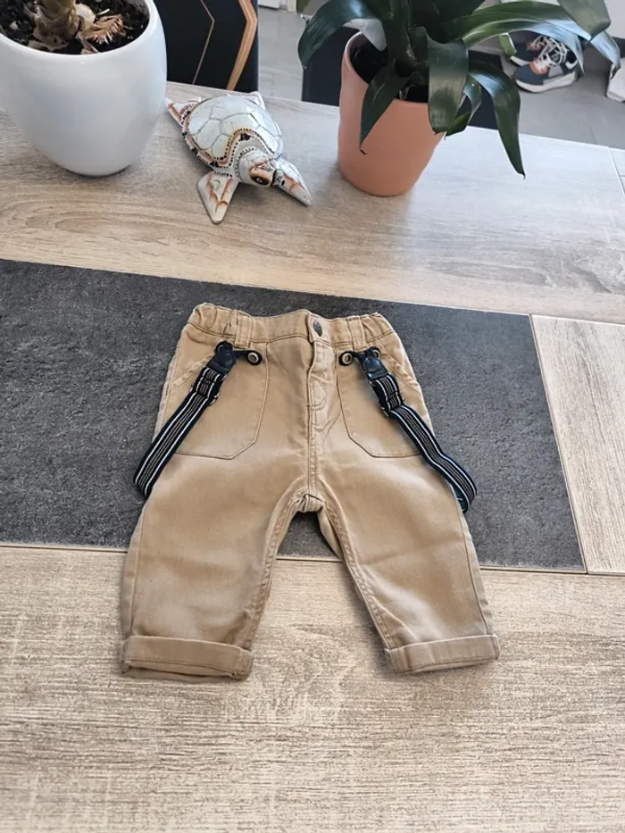 Pantalon Chino etsa paire de bretelles garçon 6 mois Orchestra - photo numéro 9