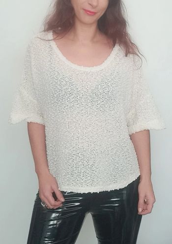 Pull crochet loose casualchic taille 40