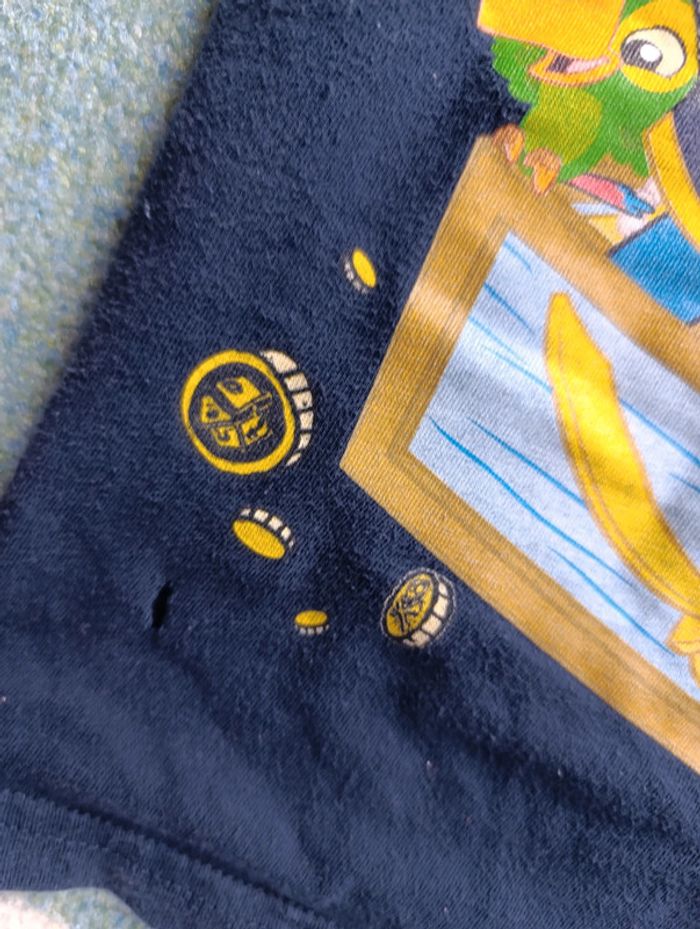 T-shirt manches longues 5ans Jake le pirate petit trou - photo numéro 2