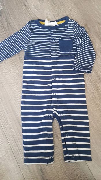 Pyjama rayé marin 2/4 mois h&m sans pieds
