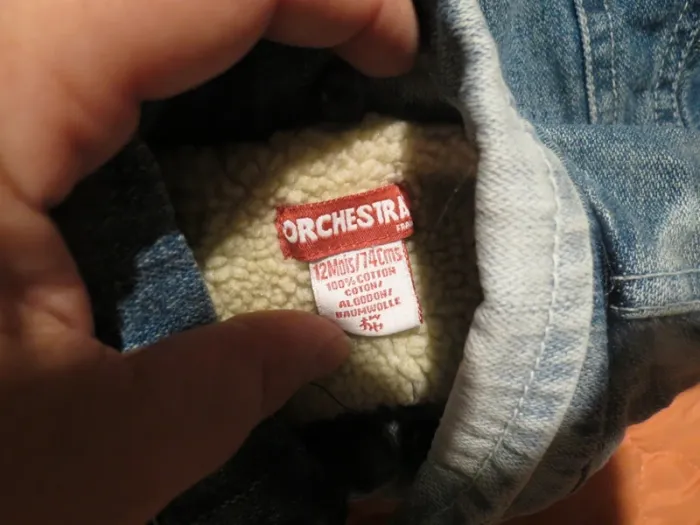veste en jeans garçon taille 12 mois - photo numéro 4