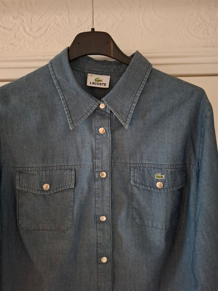 Magnifique chemise en jean lacoste 42 - photo numéro 4