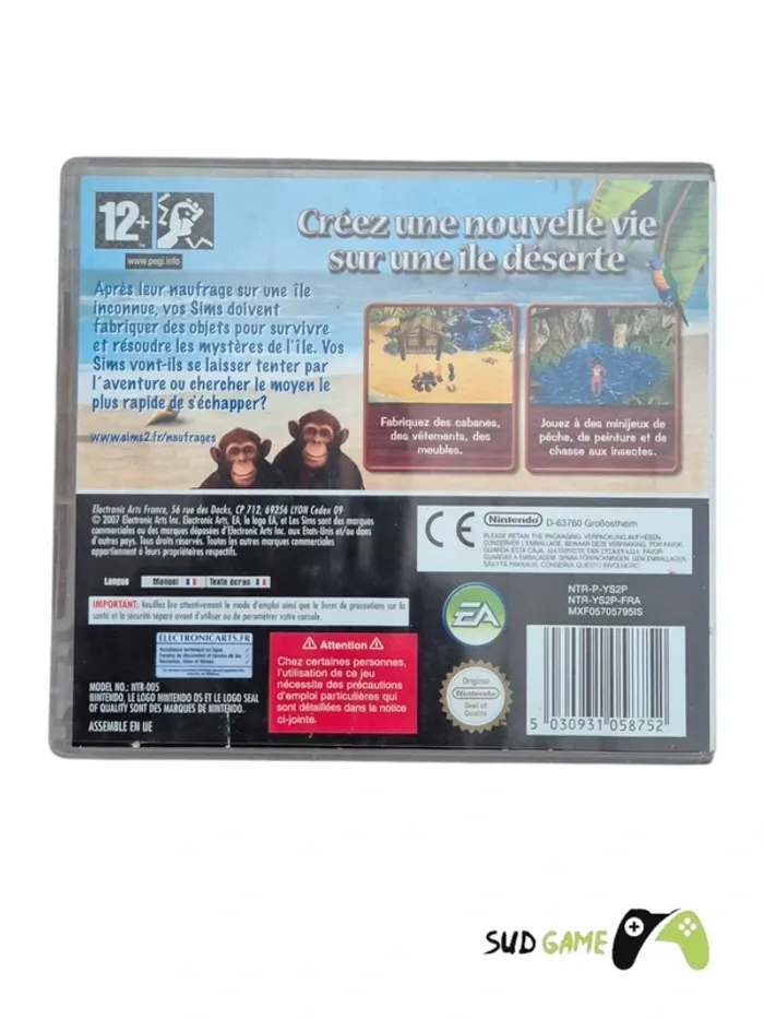 Jeu DS " Les sims 2 naufragé " - photo numéro 2