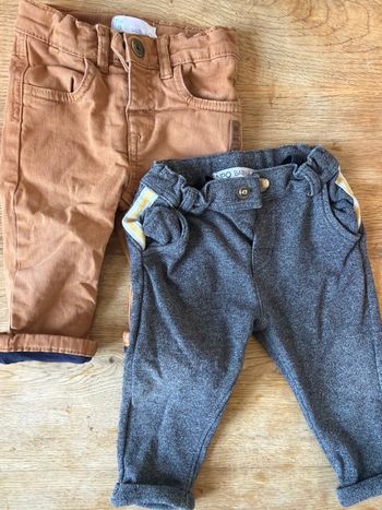 Lot 2 pantalons bébé garçon