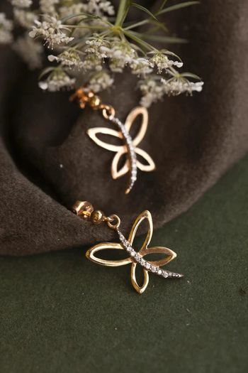 Boucles d'oreilles libellules en plaqué or