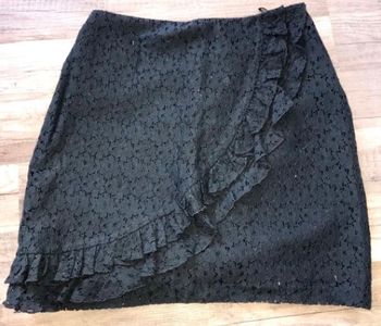 Jupe dentelle crochet noire 34 Ralph Lauren