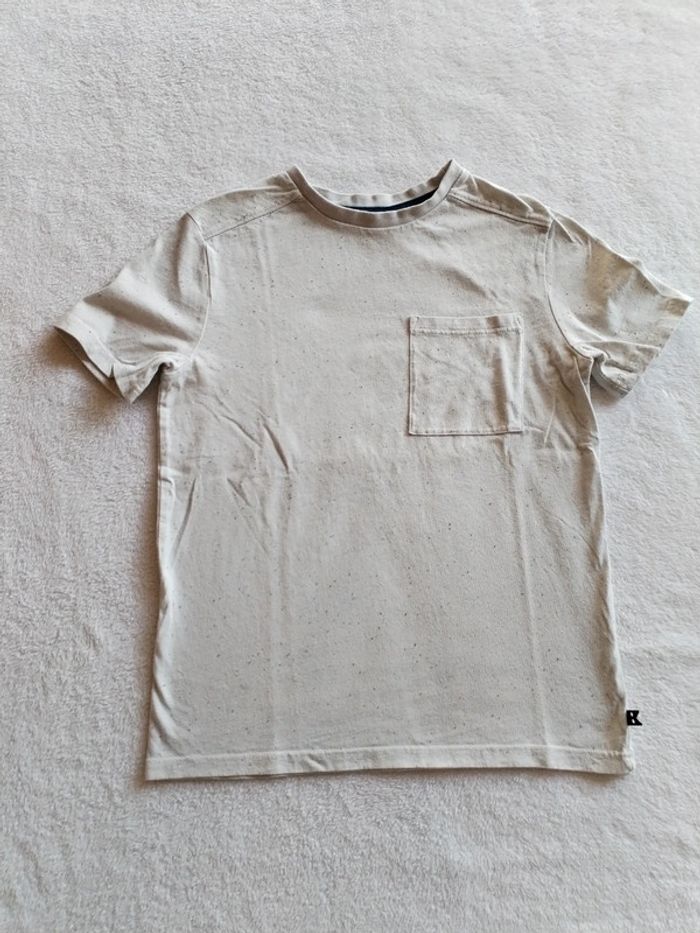 Tshirt blanc chiné Okaïdi 10 ans