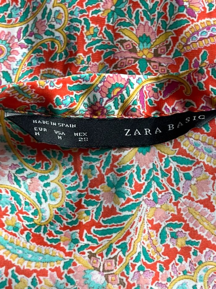 Robe motifs col en V Zara M - photo numéro 4