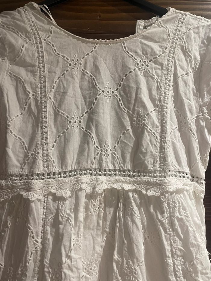 Robe blanche broderie anglaise Zara - photo numéro 2