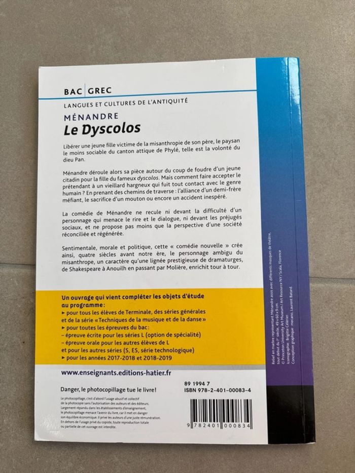 Le dyscolos - photo numéro 2