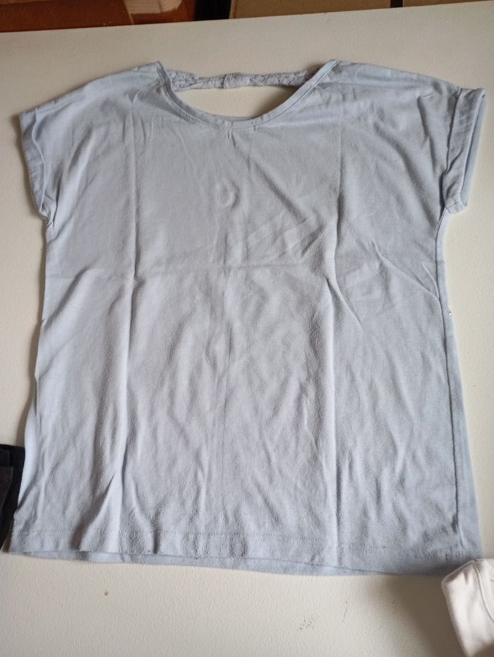 Lot tee shirt fille 10 ans sans manche ete - photo numéro 2