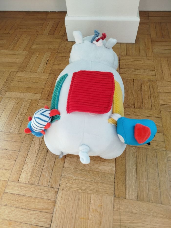 Peluche multi activités hippopotame oxybul 12 mois - photo numéro 2