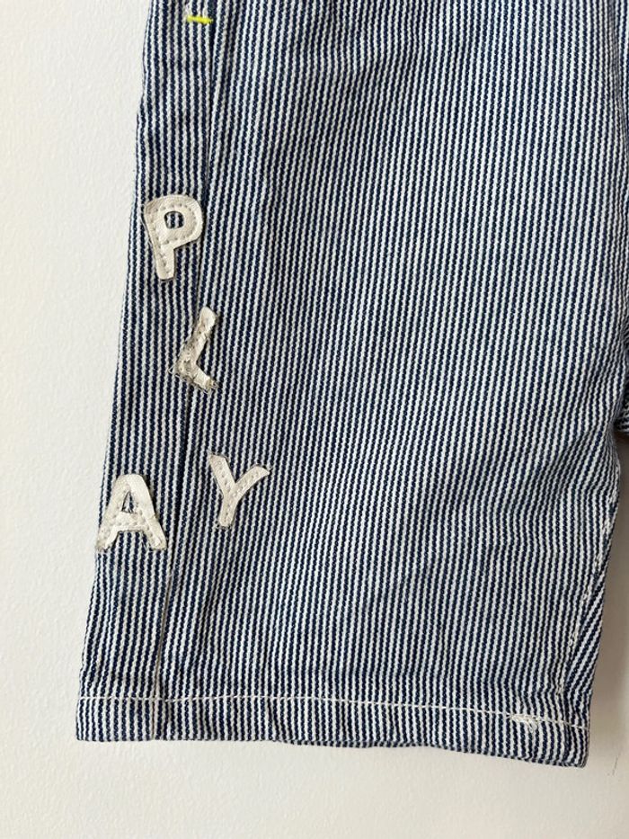 Short rayé bleu et blanc - IKKS 2 ans (86-92cm) - photo numéro 3