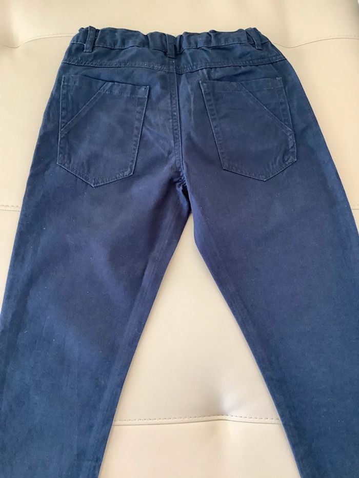 Jean bleu marine Régular 10 ans taille réglable - photo numéro 8