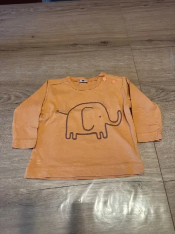 T shirt manches longues orange