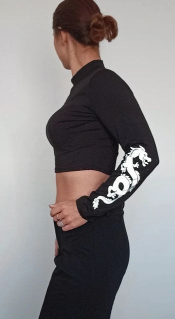 Haut court manches longues dragons taille 36