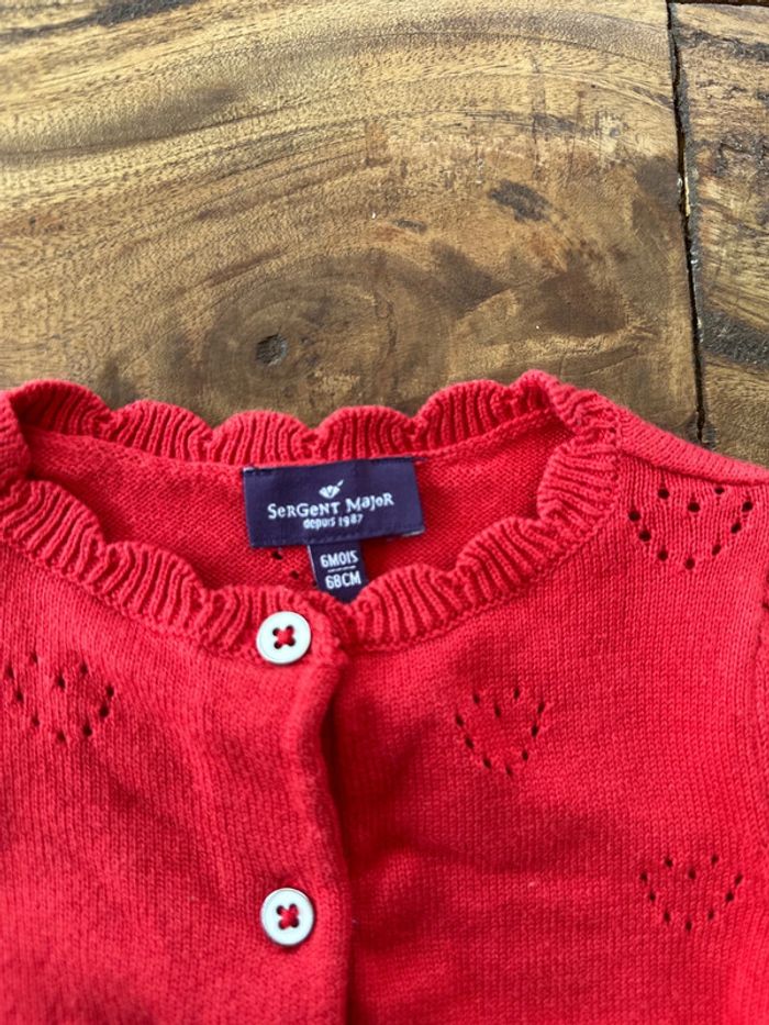 Gilet rouge sergent major 6 mois - photo numéro 2