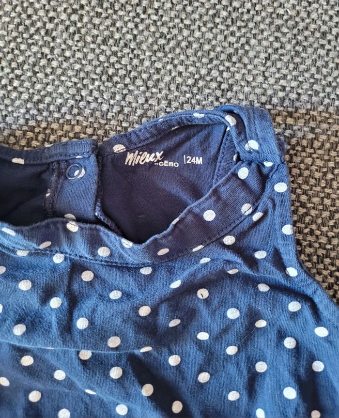 Débardeur fille à pois 24 mois - photo numéro 2