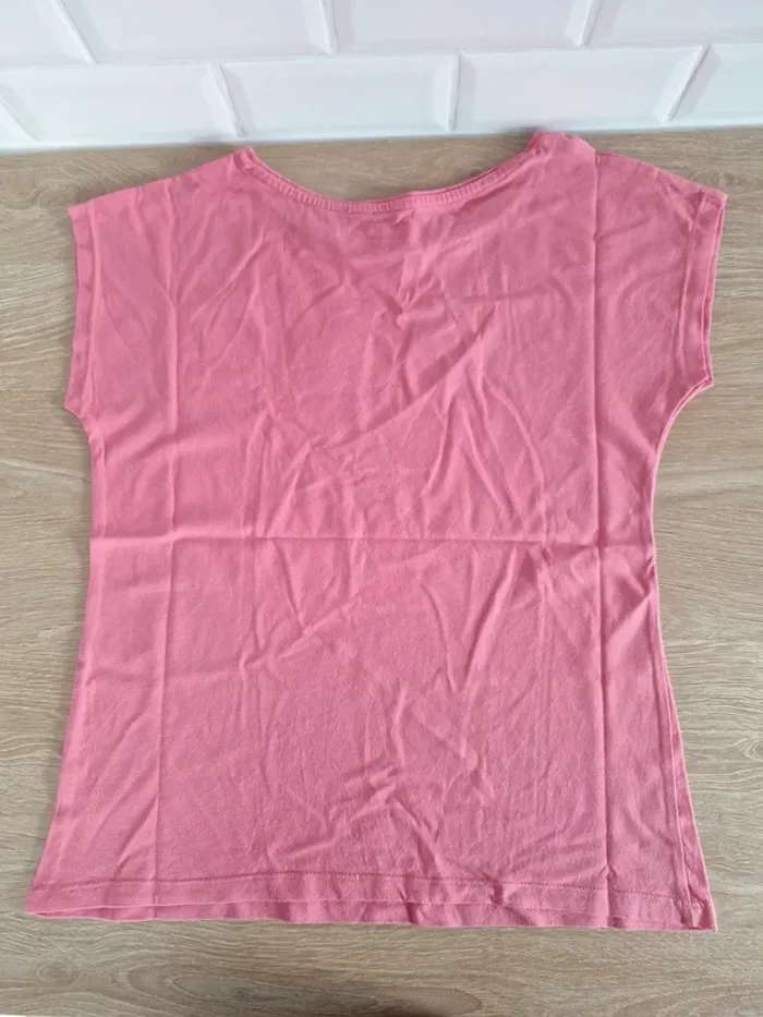 T-shirt rose à sequins réversibles - photo numéro 5