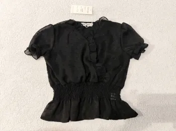 Blouse noir fille 10 ans neuf