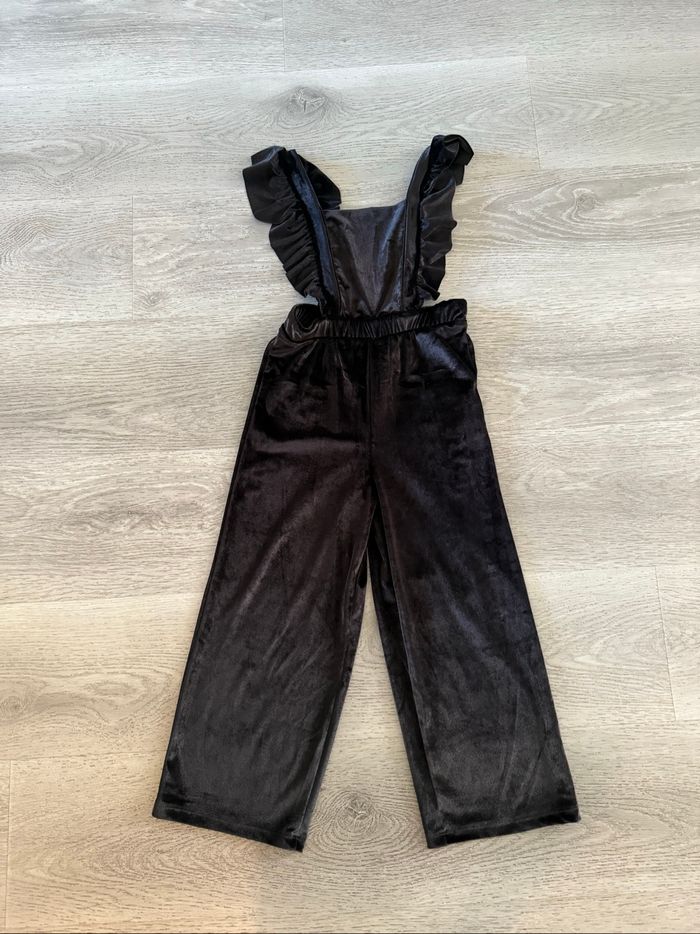 Combinaison pantalon effet velours noir Zara