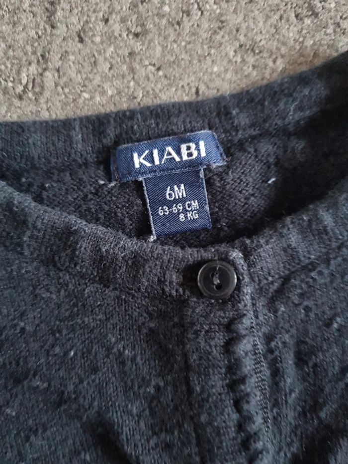 Gilet noir 6 mois fille kiabi - photo numéro 3