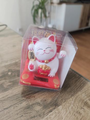 Maneki-neko Solaire - Chat porte-bonheur - Neuf en boîte