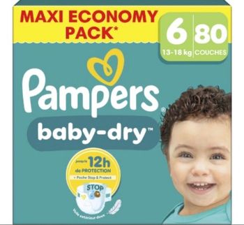 Pampers baby dry taille 6 x2 cartons