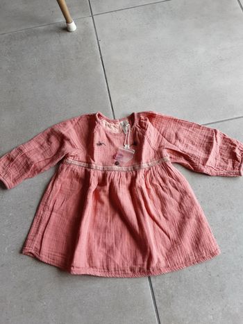 Robe chemise en gaze de coton T. 18 mois