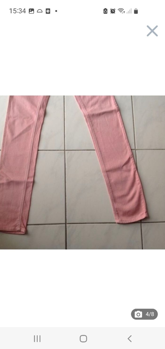 Pantalon jean slim rose / saumon 14 ans Monoprix Kids - photo numéro 5
