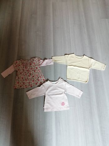 Lot de 3 tee shirt manches longues 6 mois