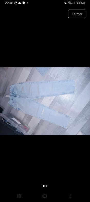 Jean bleu clair mango taille réglable 8 ans tbe fille 